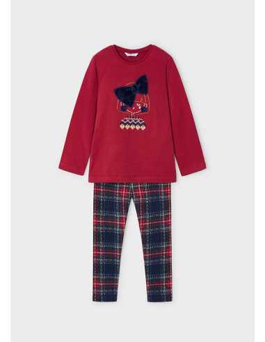 Conjunto legging estampado y camiseta niña