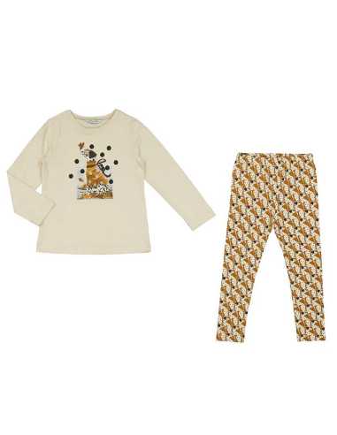 Conjunto legging estampado y camiseta niña