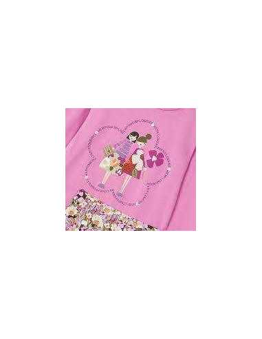 Conjunto legging estampado y camiseta niña