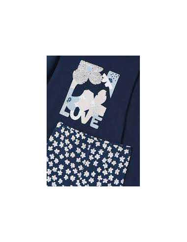 Conjunto legging estampado y camiseta niña