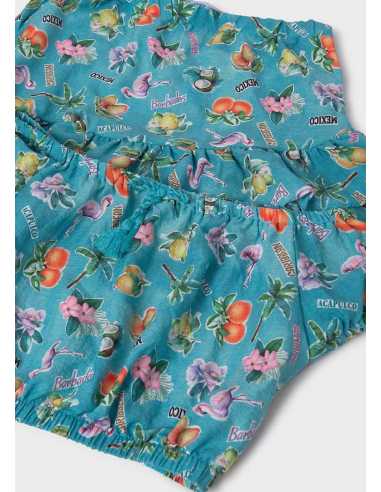 Conjunto falda y top estampado chica