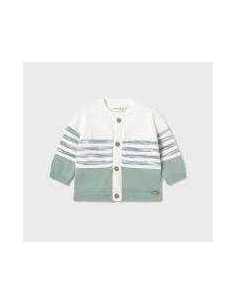 Conjunto 3 piezas tricot con cárdigan recién nacido 2