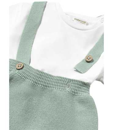 Conjunto 3 piezas tricot con cárdigan recién nacido