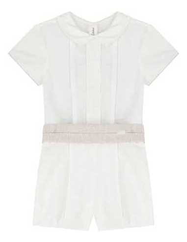 Conjunto ceremonia pantalón corto y camisa recién nacido