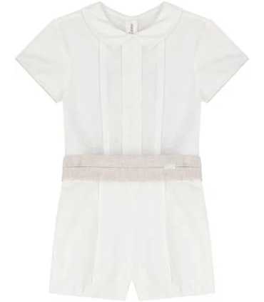 Conjunto ceremonia pantalón corto y camisa recién nacido