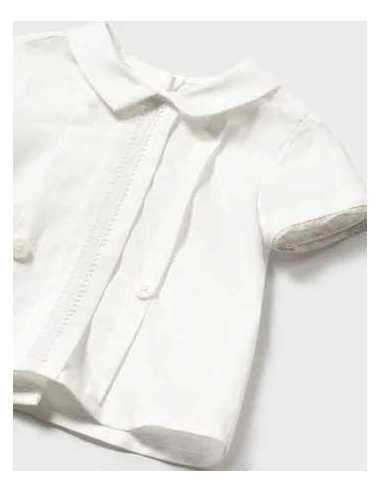 Conjunto ceremonia pantalón corto y camisa recién nacido