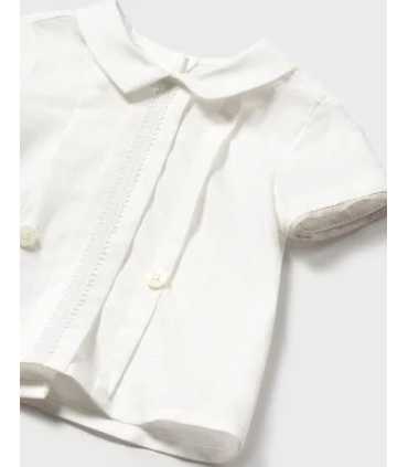 Conjunto ceremonia pantalón corto y camisa recién nacido