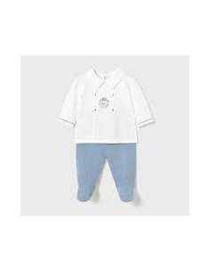 Conjunto polaina y camiseta cuello recién nacido