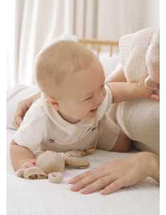 Conjunto peto tricot y camiseta recién nacido 2