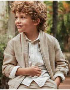 Cazadora vestir con lino niño