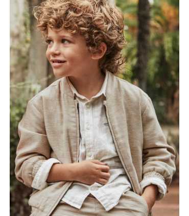 Cazadora vestir con lino niño