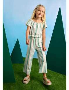 Conjunto pantalón largo y camiseta rayas niña 2