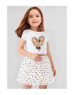 Conjunto falda tul y camiseta niña