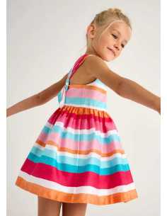 Vestido asimétrico rayas niña