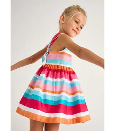 Vestido asimétrico rayas niña