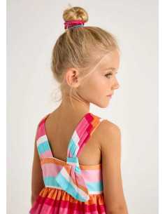 Vestido asimétrico rayas niña 2