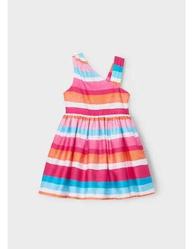 Vestido asimétrico rayas niña