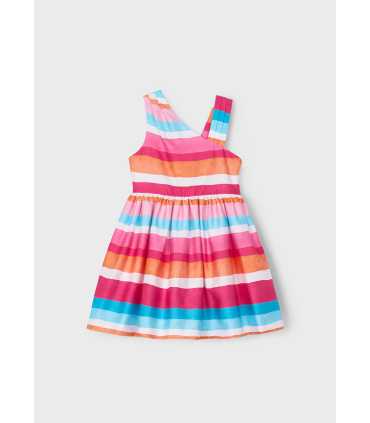 Vestido asimétrico rayas niña