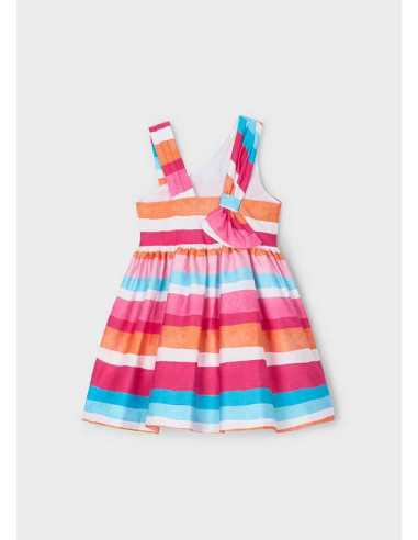 Vestido asimétrico rayas niña