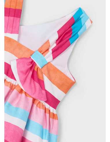 Vestido asimétrico rayas niña