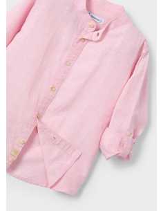 Camisa manga larga cuello mao con lino niño 2
