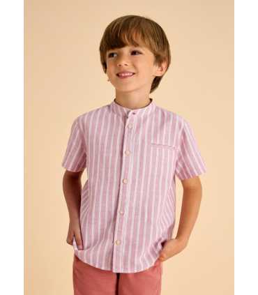 Camisa cuello mao con lino niño