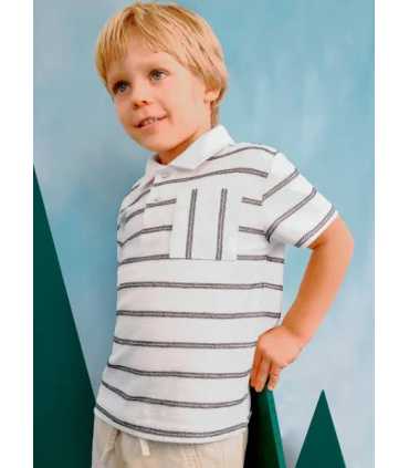 Polo bolsillo rayas niño
