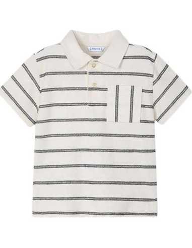 Polo bolsillo rayas niño