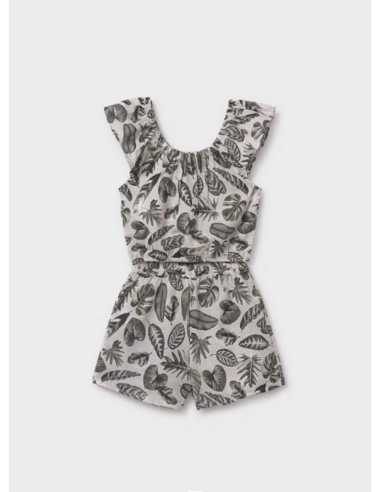 Conjunto pantalón corto y top estampado chica