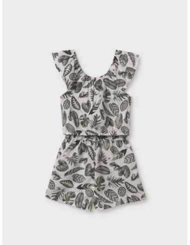 Conjunto pantalón corto y top estampado chica