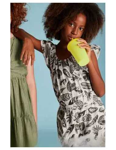 Conjunto pantalón corto y top estampado chica