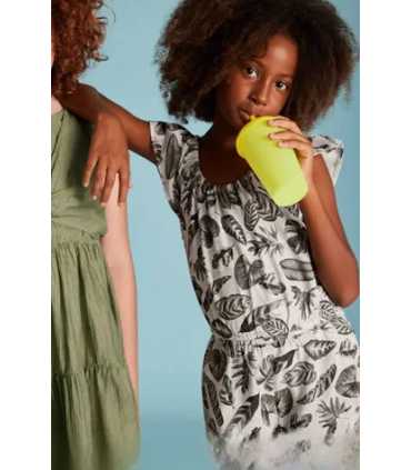 Conjunto pantalón corto y top estampado chica