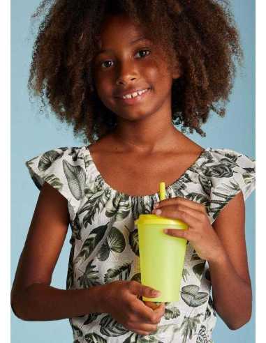 Conjunto pantalón corto y top estampado chica