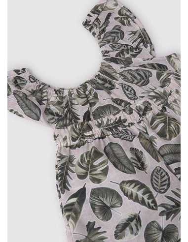 Conjunto pantalón corto y top estampado chica