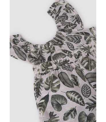 Conjunto pantalón corto y top estampado chica