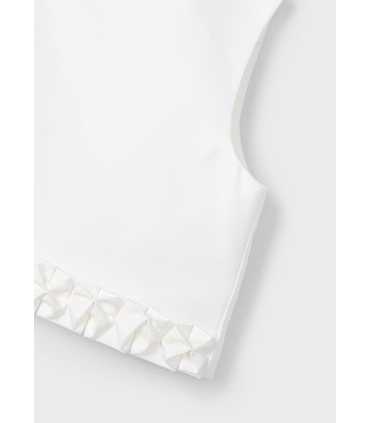 Top detalle plisado niña