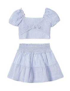 Conjunto falda y top rayas niña 2