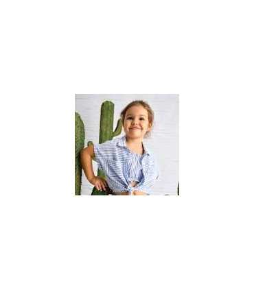 Blusa con top rayas niña