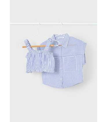 Blusa con top rayas niña