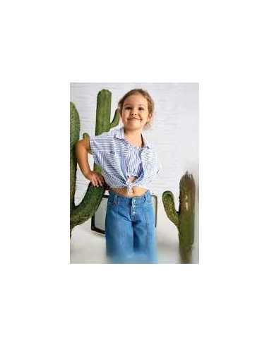 Blusa con top rayas niña
