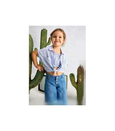 Blusa con top rayas niña