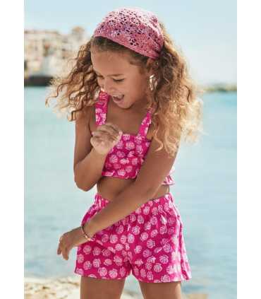 Conjunto pantalón corto y top arandela niña