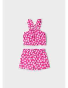 Conjunto pantalón corto y top arandela niña 2
