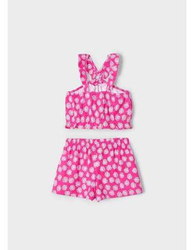 Conjunto pantalón corto y top arandela niña