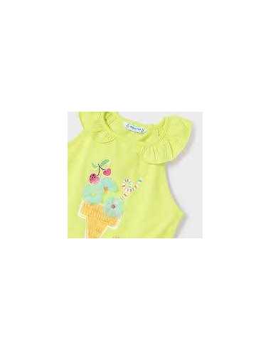 Conjunto pantalón corto y camiseta helado niña