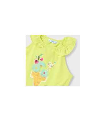 Conjunto pantalón corto y camiseta helado niña