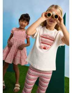 Conjunto legging acampanado y camiseta niña