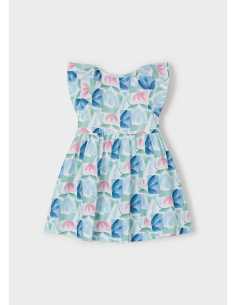 Vestido estampado flores geométricas niña 2