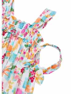 Vestido estampado con diadema niña 2