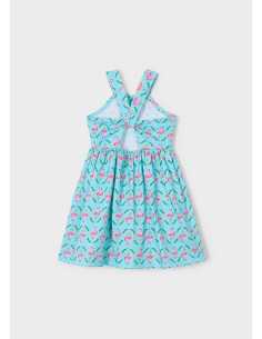 Vestido estampado espalda cruzada niña 2